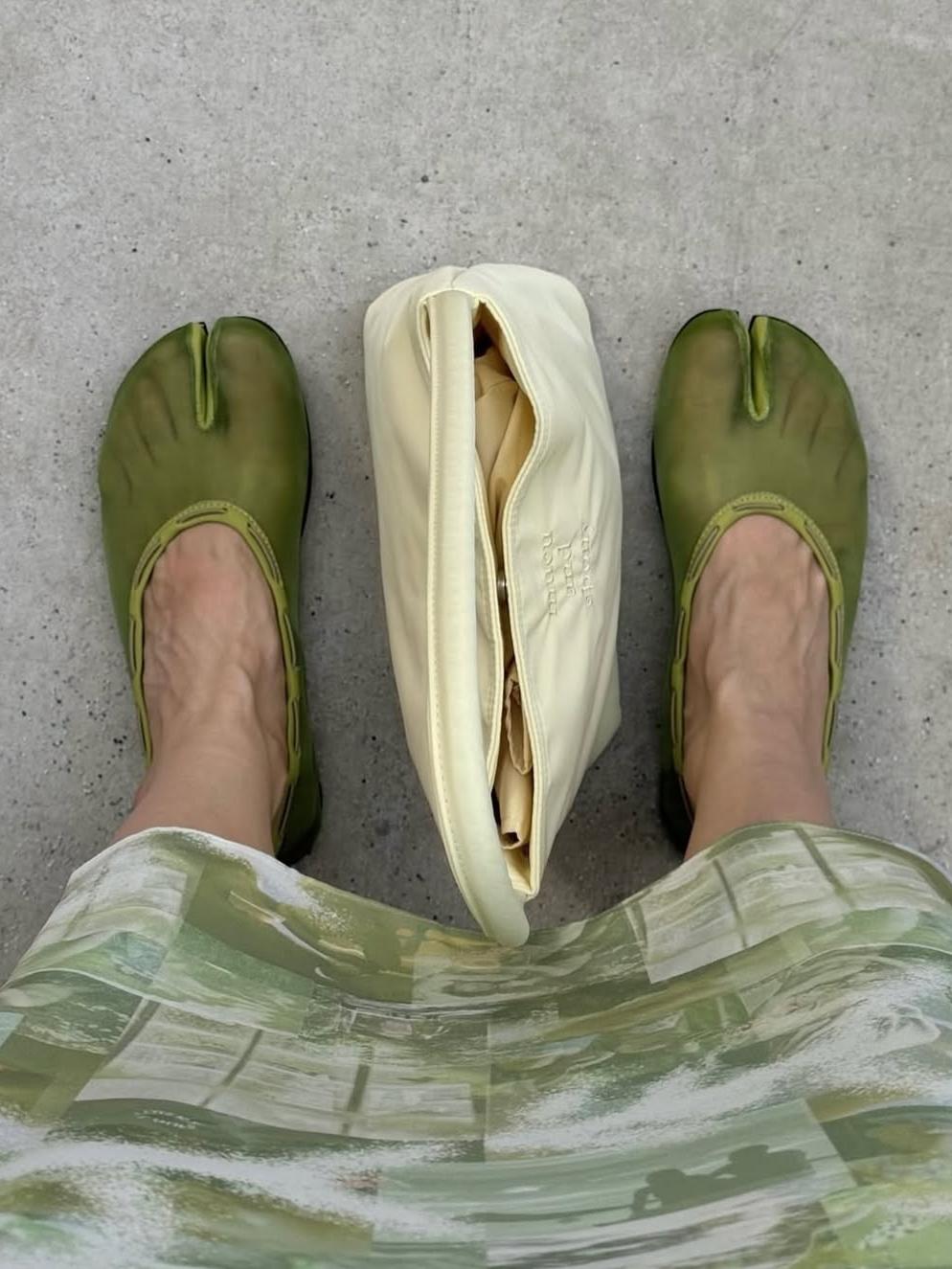 Pig Feet Shoes Mesh Air String Flat