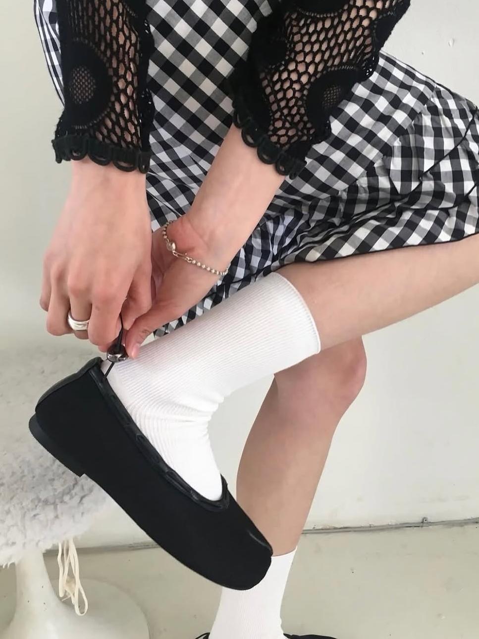 Pig Feet Shoes Mesh Air String Flat