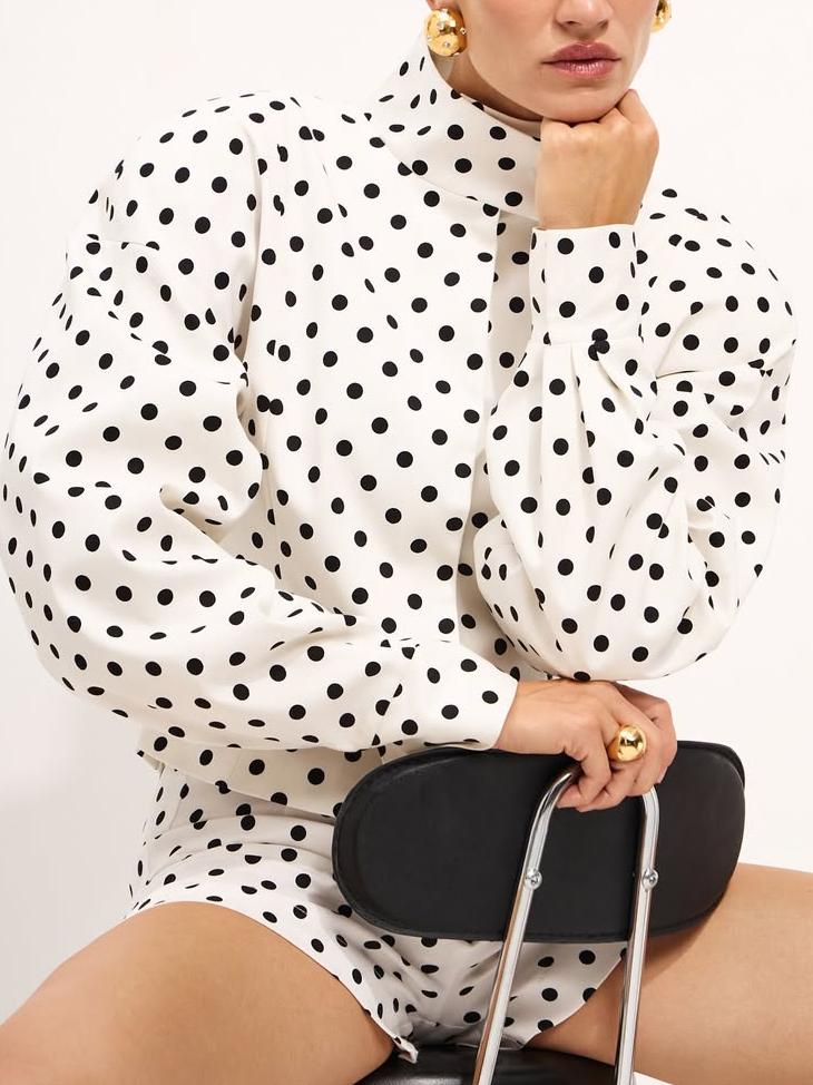 Chic Polka - Dot Two Piece Set