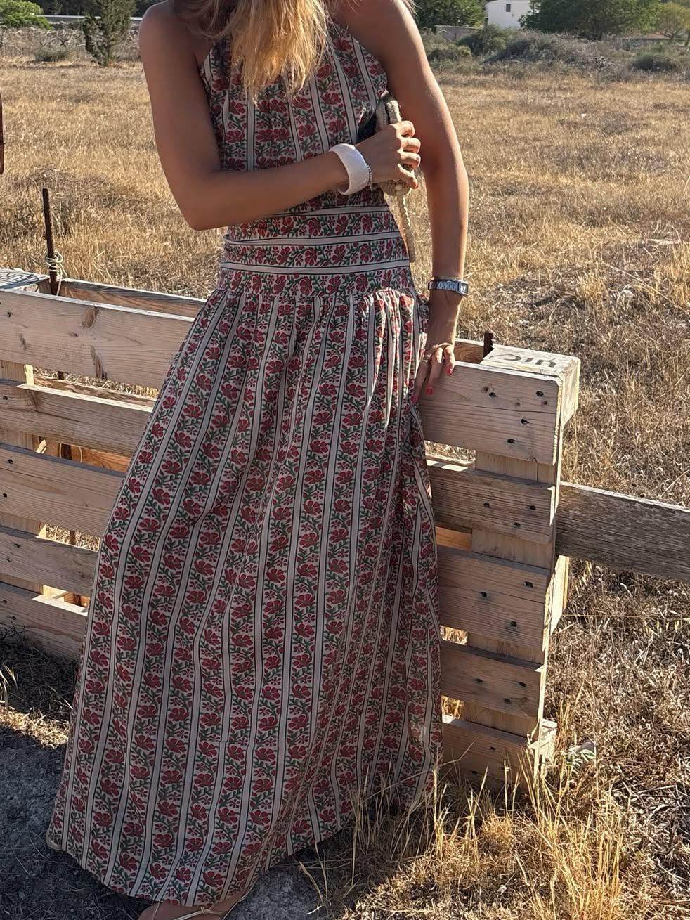 Charming Halter - Neck Maxi Dress