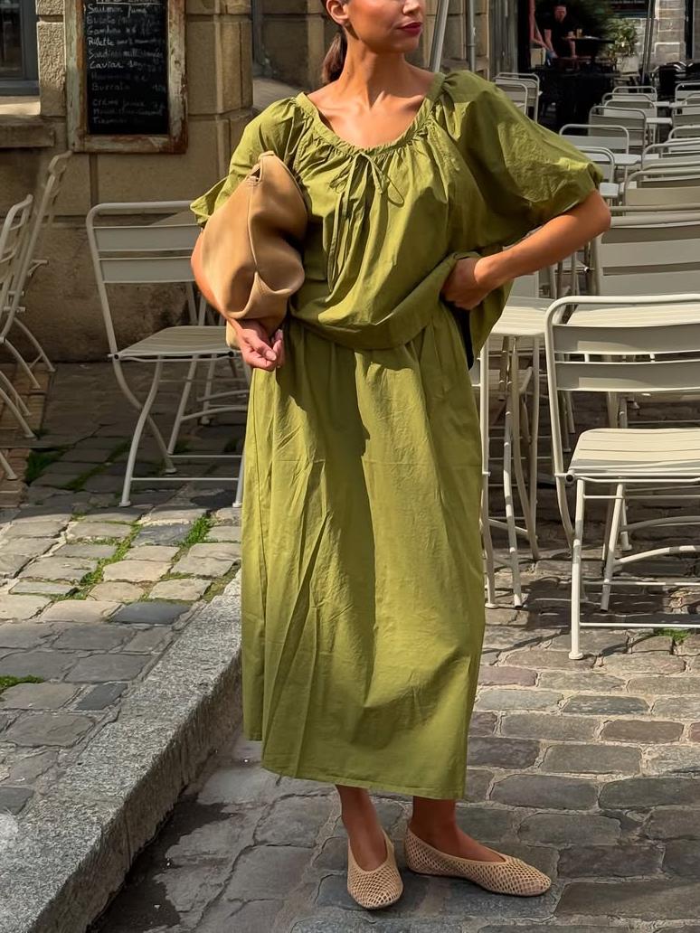 Charming Lime - Green Two - Piece Set