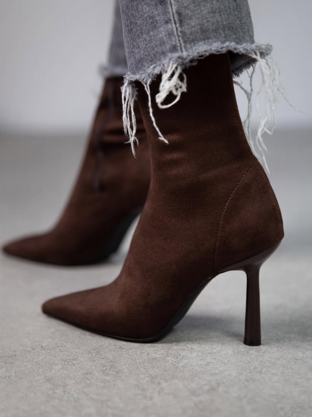 Elegant Suede Ankle Sock - Style Boots