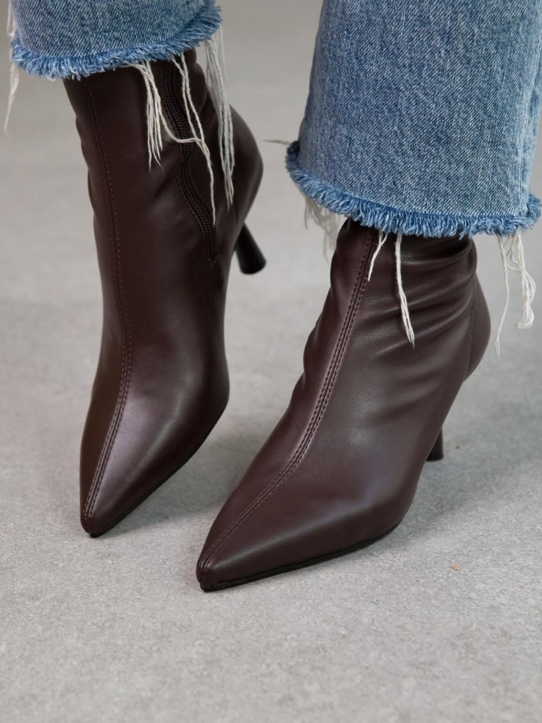 Fashionable Leather Ankle Sock - Style Boots