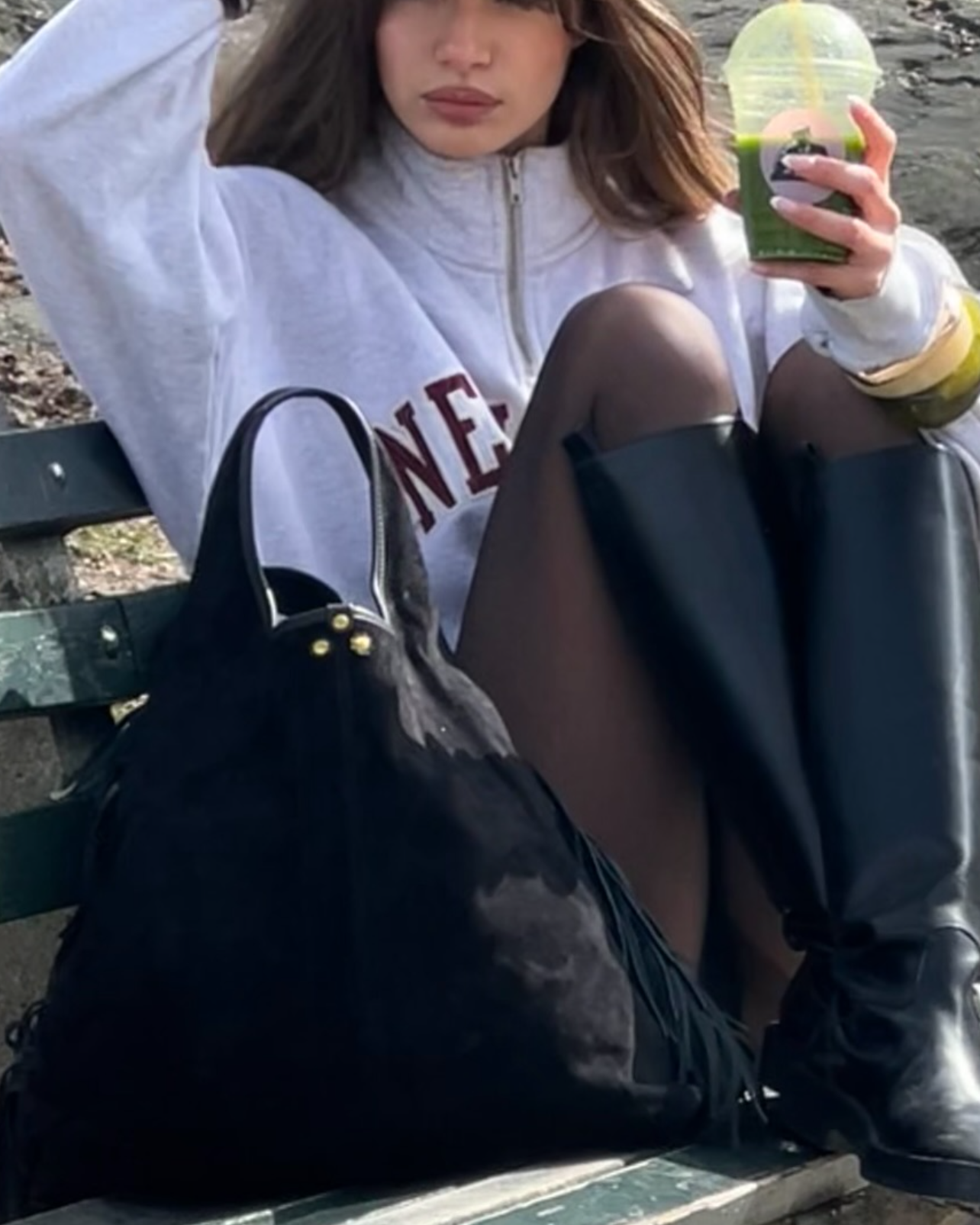 Light Gray Oversized Sweatshirt