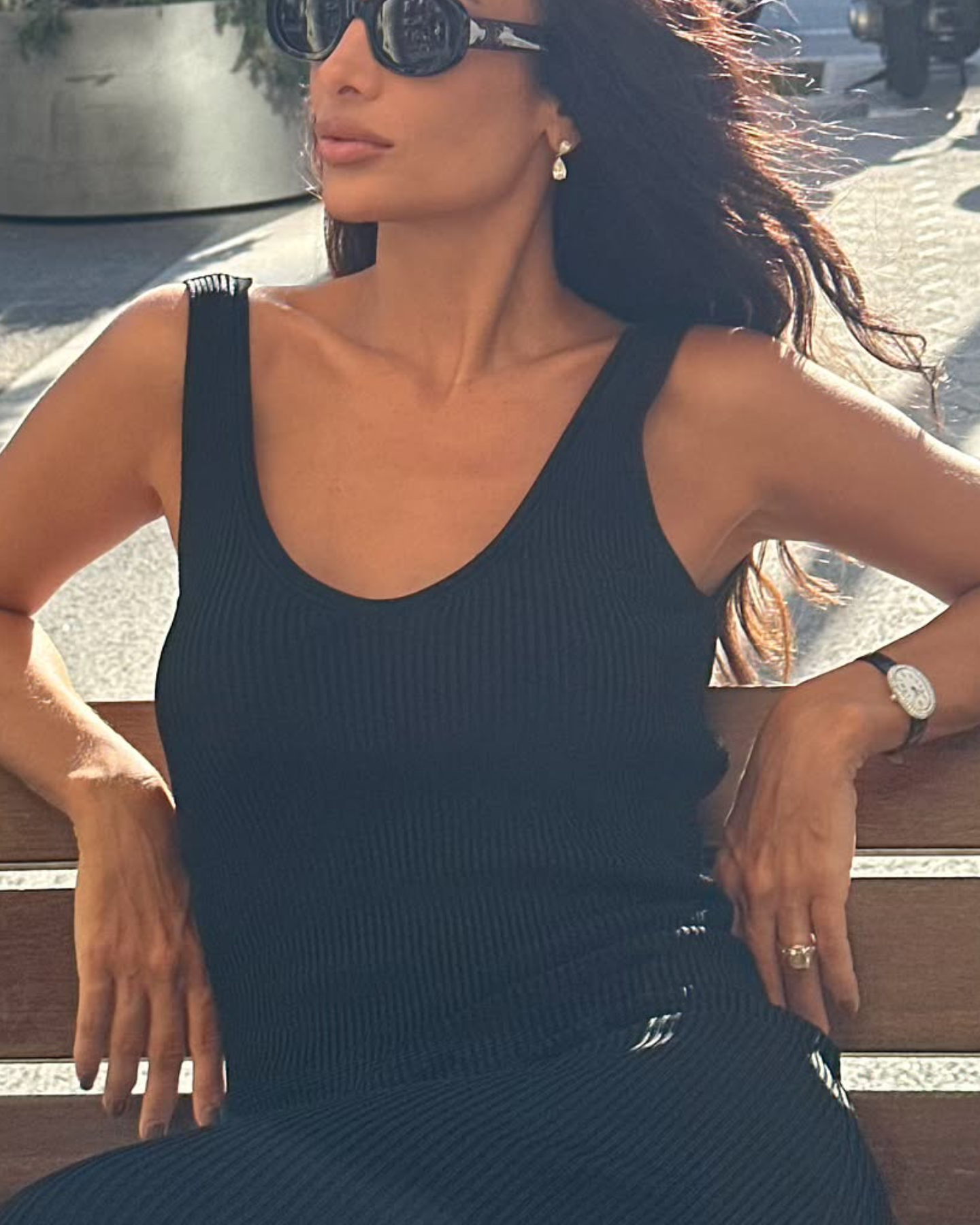 Seductive Black Slip Midi Dress