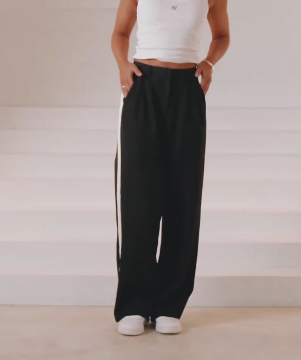 Fashionable Long - Striped Pants