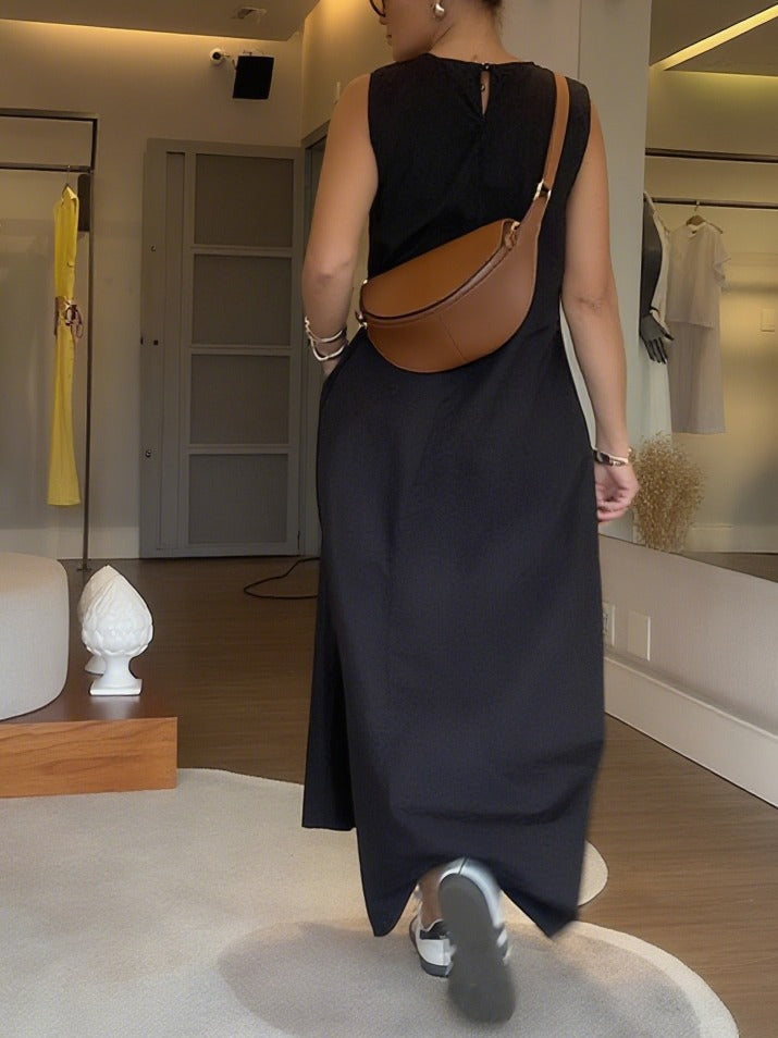 Elegant Sleeveless Midi Dress