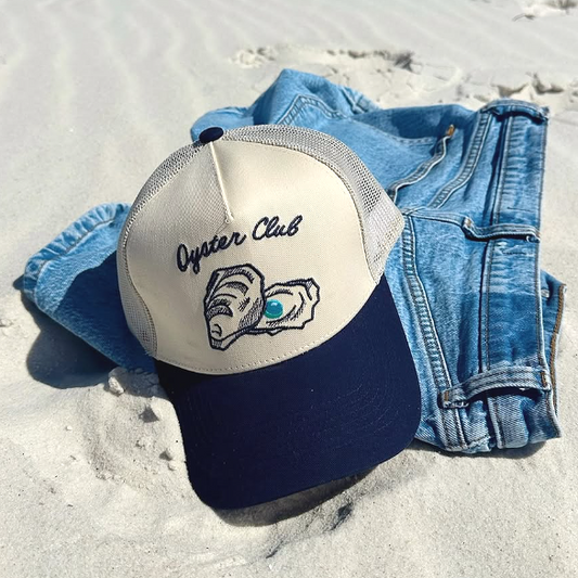 Embroidery Oyster Breathable Cap