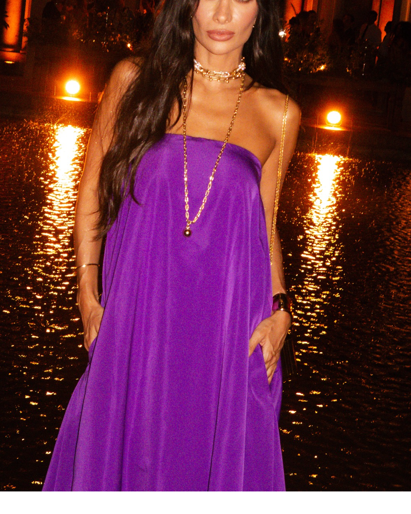 Royal Violet Strapless Maxi Dress