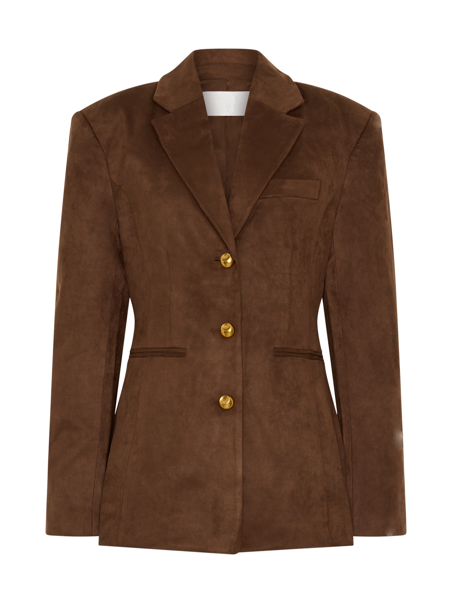 Faux Suede Cinched Blazer