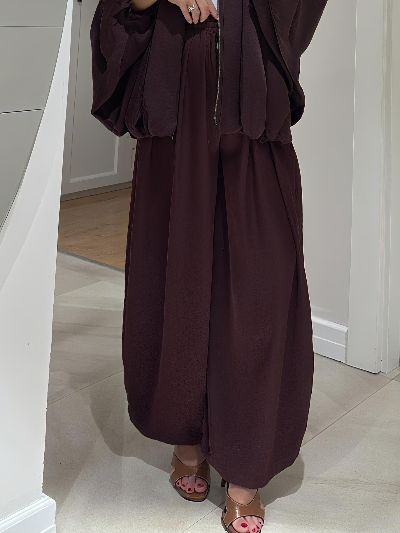 Waist Tied Satin Shalwar Trousers
