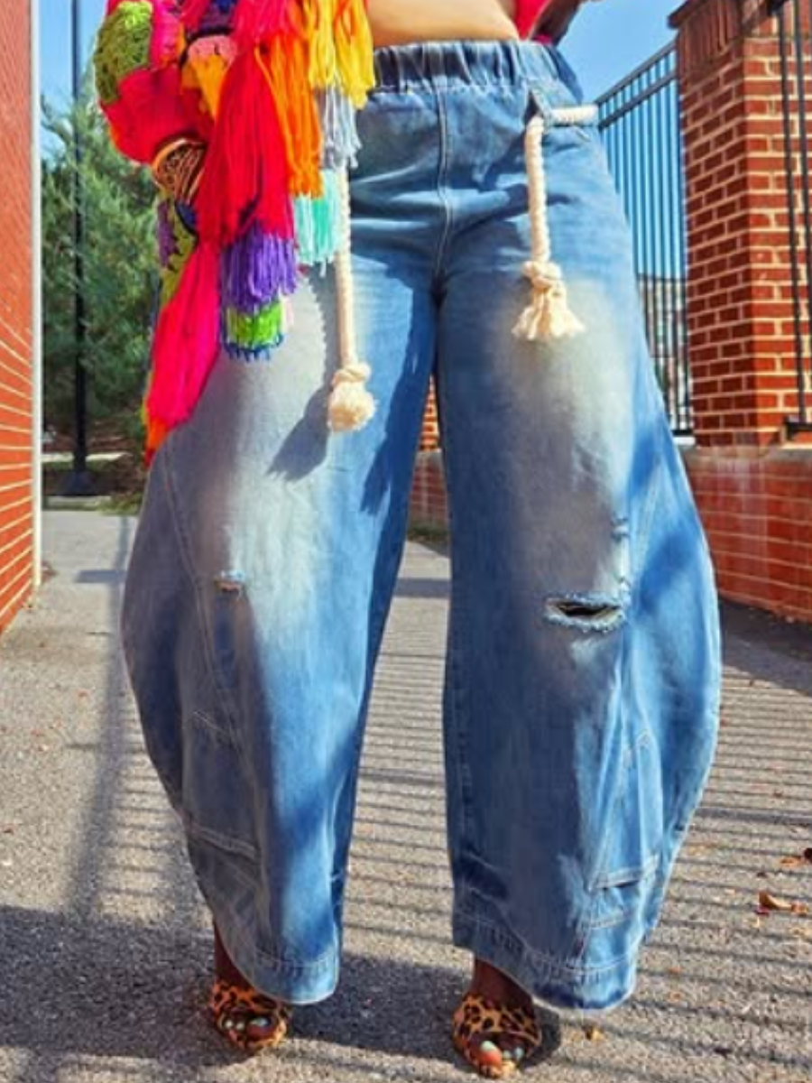 Reverse Super Baggy Barrel Jeans