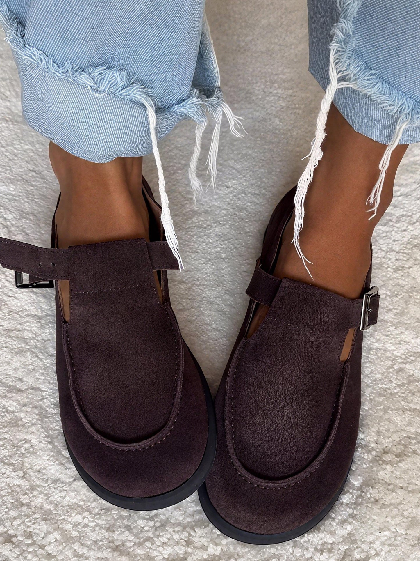 Stylish  Single - Strap Flats