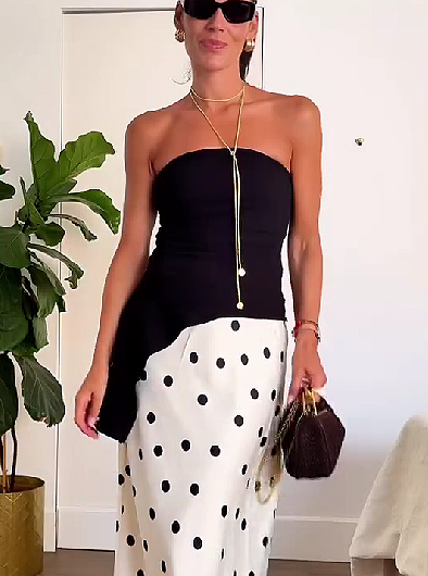 Y2K Asymmetric Hem Bustier Top