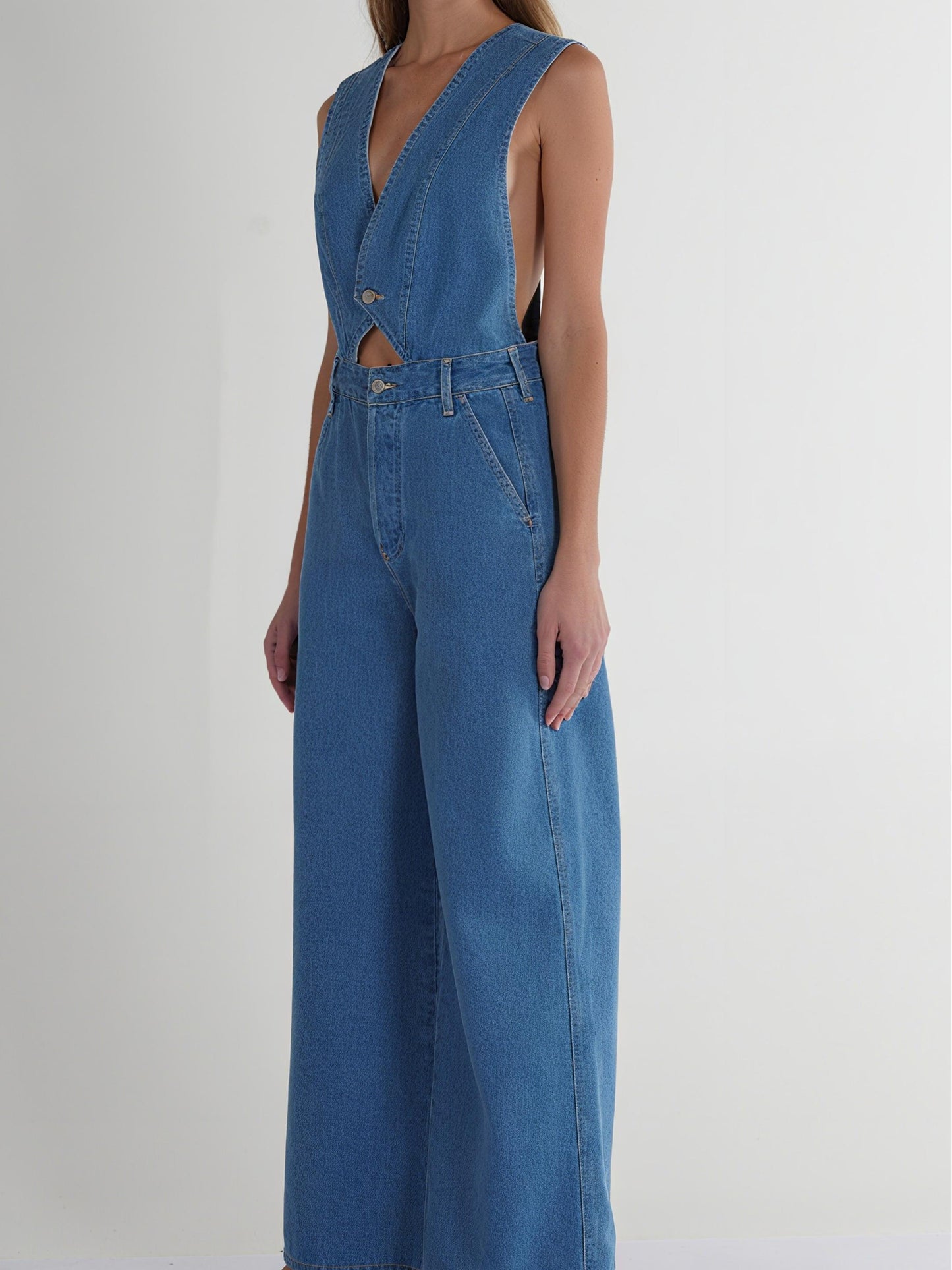 Casual Denim Jumpsuit