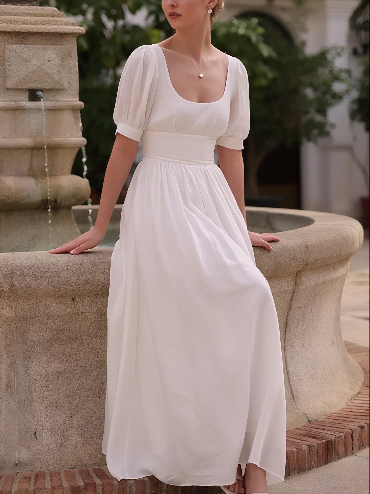 Elegant White Maxi Dress