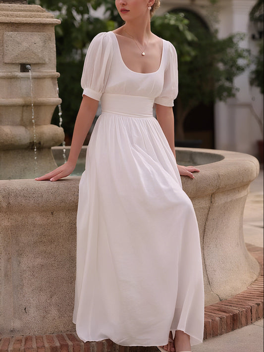 Elegant White Maxi Dress