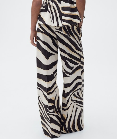 Chic Zebra - Print Wide - Leg Pants